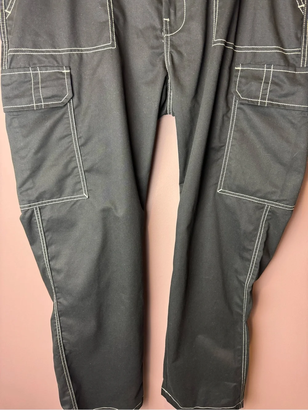 True Religon Black Bobby Baggy Cargo Pants 36
